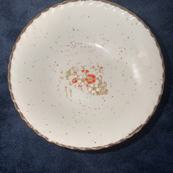 Other - Vintage Otagiri Japan Floral Speckled Stoneware - One Bowl 2" x 7"